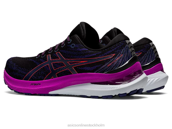 Asics gel-kayano 29 bred kvinnor D6D03134 svart/röd varning