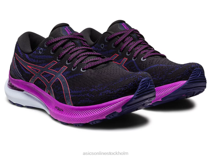 Asics gel-kayano 29 kvinnor D6D03135 svart/röd varning