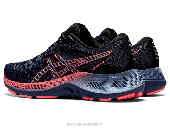 Asics gel-kayano lite 2 kvinnor D6D03861 åskblå/flammande korall
