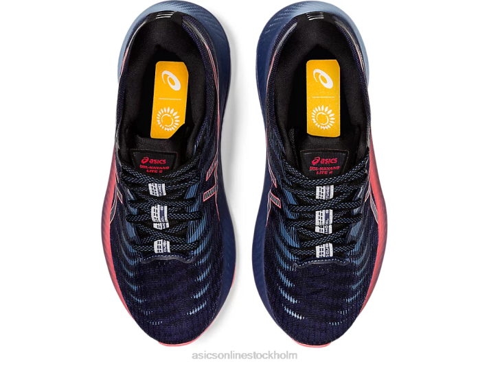 Asics gel-kayano lite 2 kvinnor D6D03861 åskblå/flammande korall