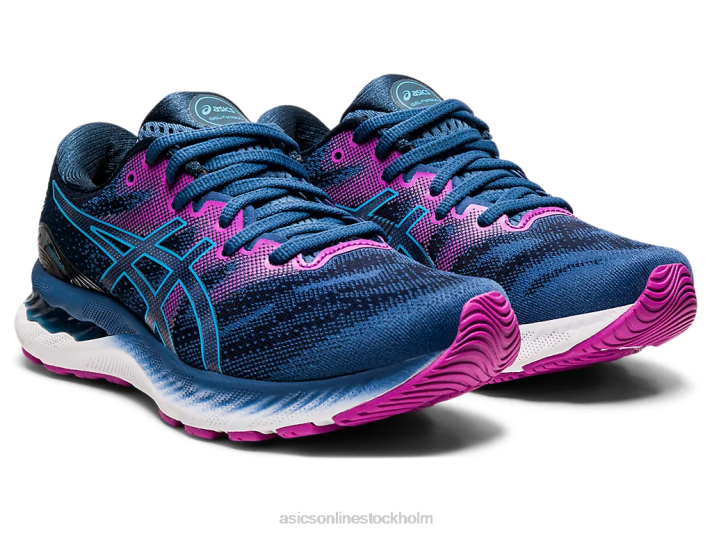 Asics gel-nimbus 23 kvinnor D6D04091 grand shark/digital aqua