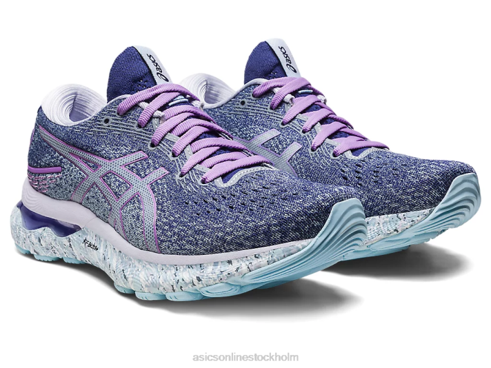 Asics gel-nimbus 24 kvinnor D6D02589 skymningsblå/vit