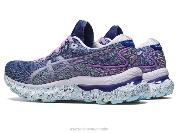 Asics gel-nimbus 24 kvinnor D6D02589 skymningsblå/vit