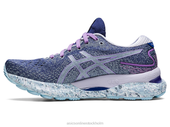 Asics gel-nimbus 24 kvinnor D6D02589 skymningsblå/vit