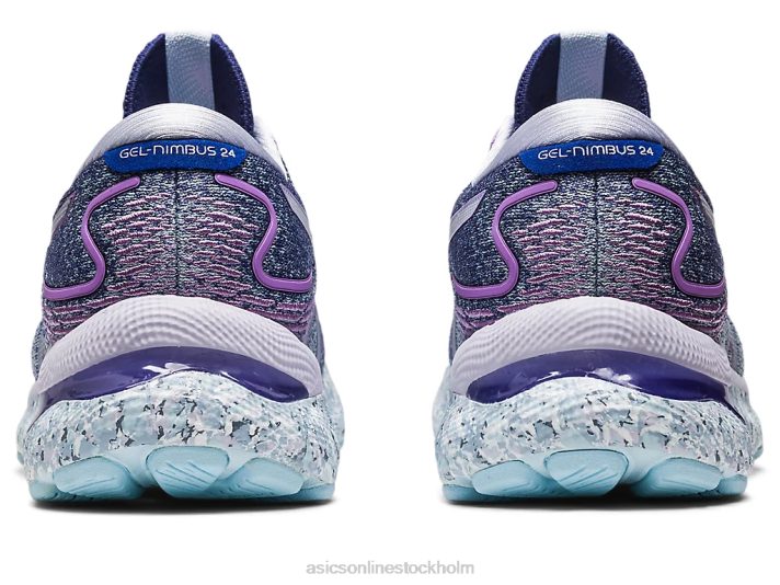Asics gel-nimbus 24 kvinnor D6D02589 skymningsblå/vit