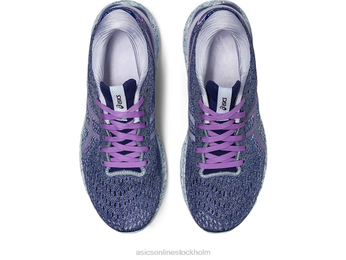 Asics gel-nimbus 24 kvinnor D6D02589 skymningsblå/vit