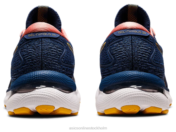 Asics gel-nimbus 24 kvinnor D6D02667 midnattsblå/tigergul