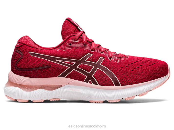 Asics gel-nimbus 24 kvinnor D6D02682 tranbär/frostad ros