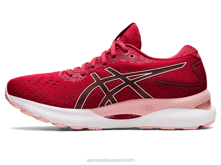 Asics gel-nimbus 24 kvinnor D6D02682 tranbär/frostad ros