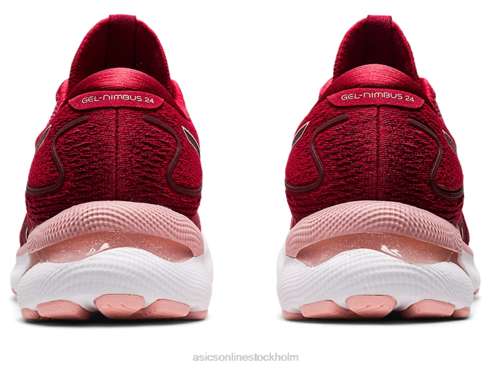 Asics gel-nimbus 24 kvinnor D6D02682 tranbär/frostad ros