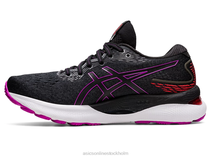 Asics gel-nimbus 24 kvinnor D6D02716 svart/orkidé
