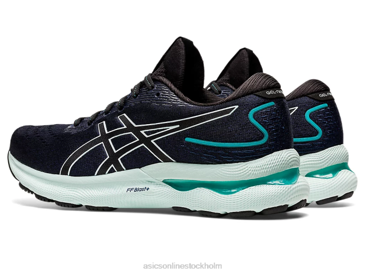 Asics gel-nimbus 24 kvinnor D6D02964 svart/lugnande hav