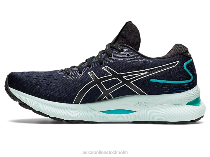 Asics gel-nimbus 24 kvinnor D6D02964 svart/lugnande hav