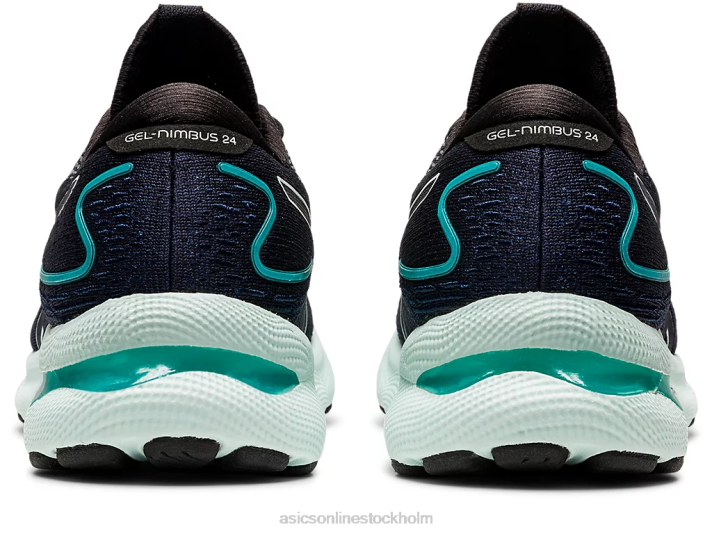 Asics gel-nimbus 24 kvinnor D6D02964 svart/lugnande hav