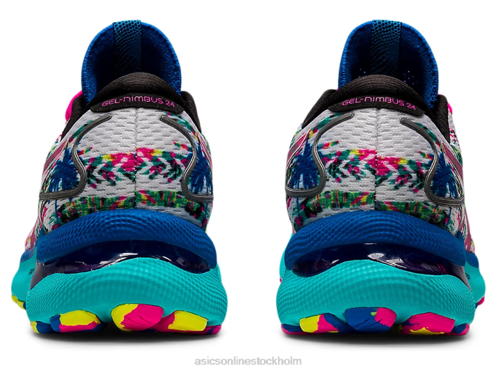 Asics gel-nimbus 24 kvinnor D6D03226 vit/rosa glo