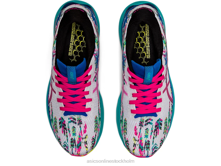 Asics gel-nimbus 24 kvinnor D6D03226 vit/rosa glo