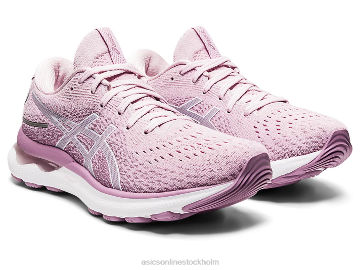 Asics gel-nimbus 24 kvinnor D6D03542 knappt rosa/vit