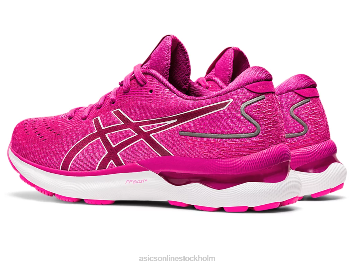 Asics gel-nimbus 24 kvinnor D6D03548 fuchsia röd/vit