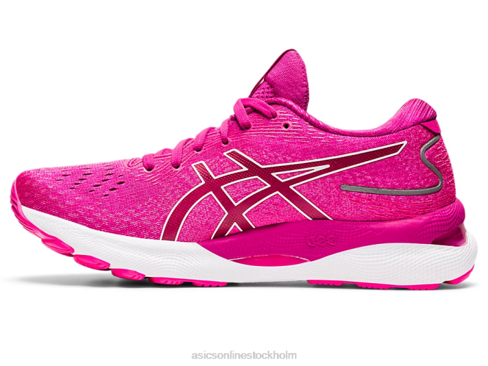 Asics gel-nimbus 24 kvinnor D6D03548 fuchsia röd/vit