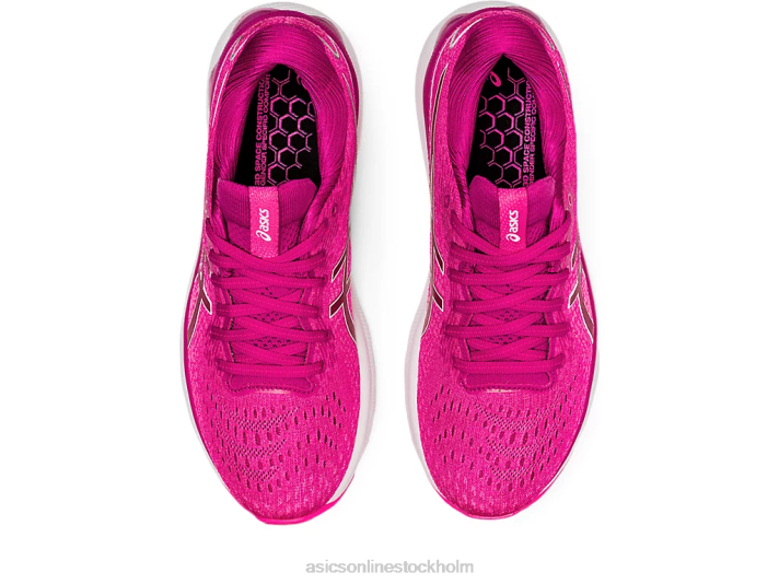 Asics gel-nimbus 24 kvinnor D6D03548 fuchsia röd/vit