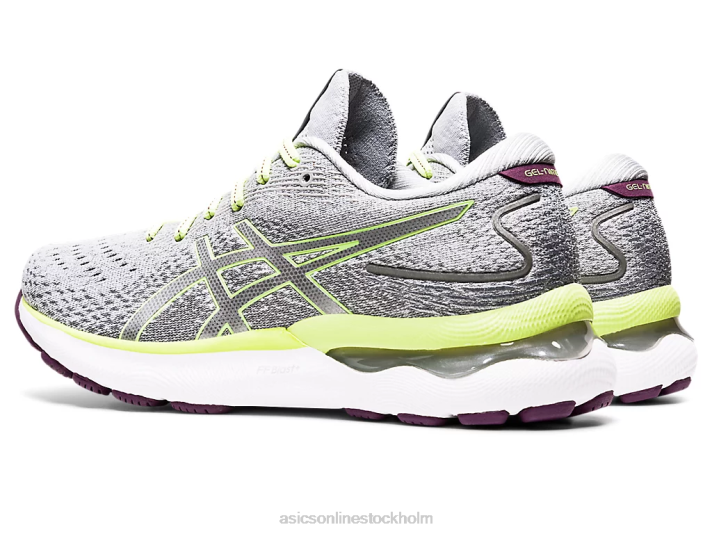 Asics gel-nimbus 24 kvinnor D6D03549 piemontegrå/limegrön