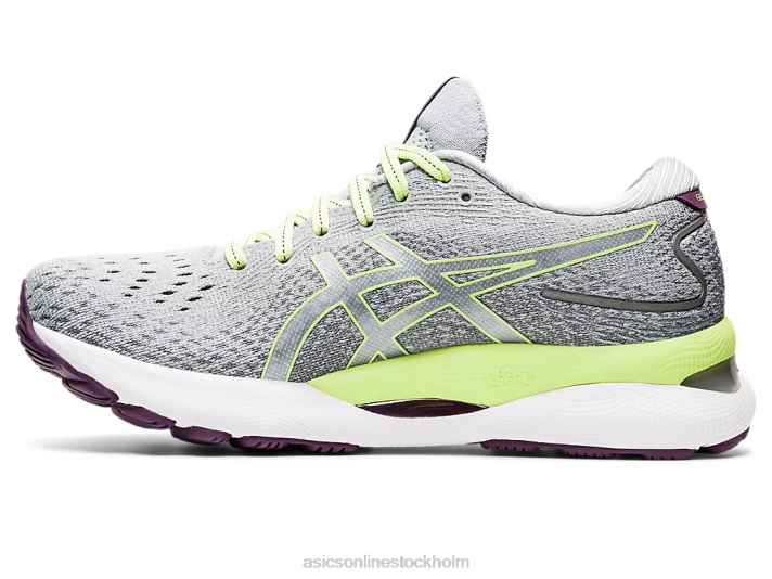 Asics gel-nimbus 24 kvinnor D6D03549 piemontegrå/limegrön