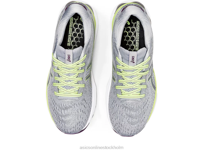 Asics gel-nimbus 24 kvinnor D6D03549 piemontegrå/limegrön