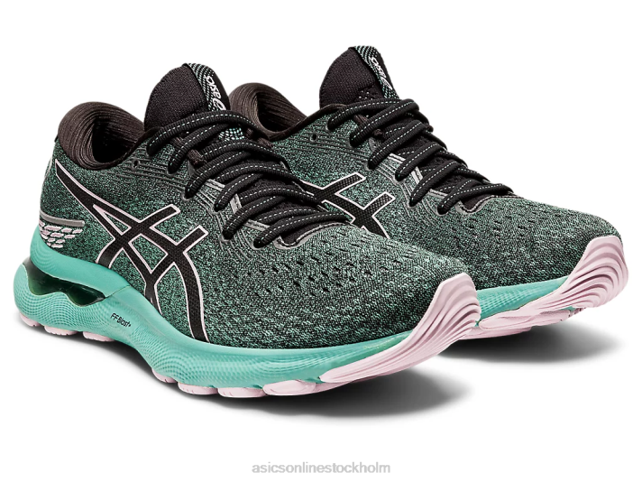 Asics gel-nimbus 24 kvinnor D6D03550 svart/knappt rosa