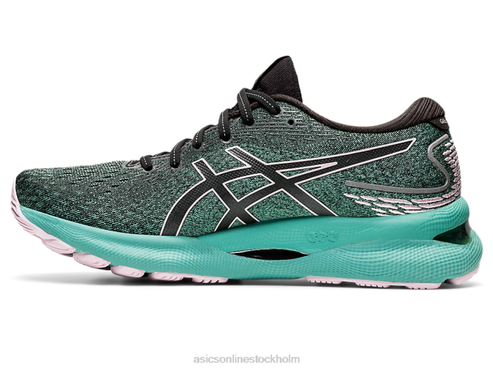 Asics gel-nimbus 24 kvinnor D6D03550 svart/knappt rosa