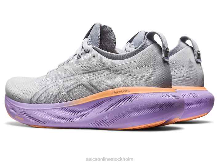 Asics gel-nimbus 25 bred kvinnor D6D02375 piemontegrå/rent silver
