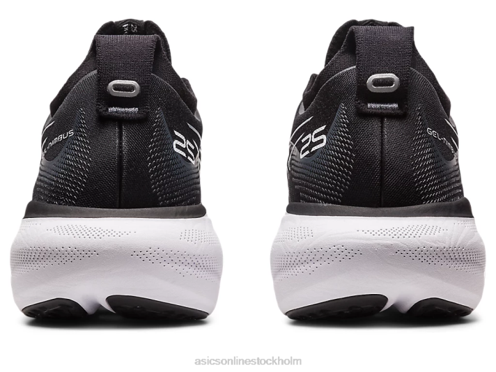 Asics gel-nimbus 25 bred kvinnor D6D02376 svart/rent silver