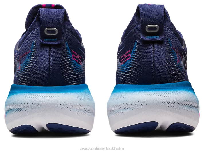 Asics gel-nimbus 25 kvinnor D6D02138 indigo blå/rosa rave