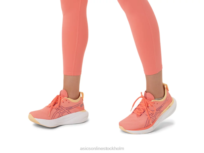 Asics gel-nimbus 25 kvinnor D6D02149 papaya/dammig lila