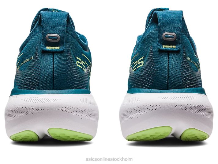 Asics gel-nimbus 25 kvinnor D6D02259 bläck blågrön/limegrön