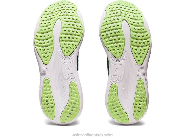 Asics gel-nimbus 25 kvinnor D6D02259 bläck blågrön/limegrön