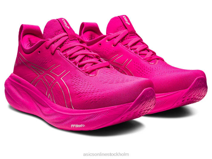 Asics gel-nimbus 25 kvinnor D6D02367 rosa rave/rent silver