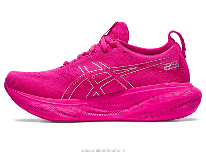 Asics gel-nimbus 25 kvinnor D6D02367 rosa rave/rent silver