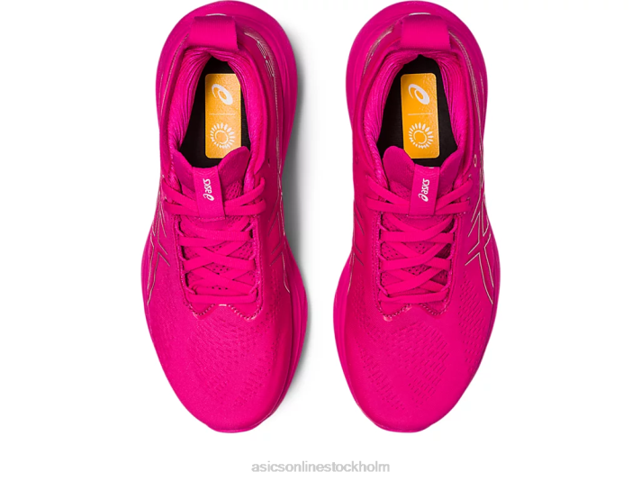 Asics gel-nimbus 25 kvinnor D6D02367 rosa rave/rent silver