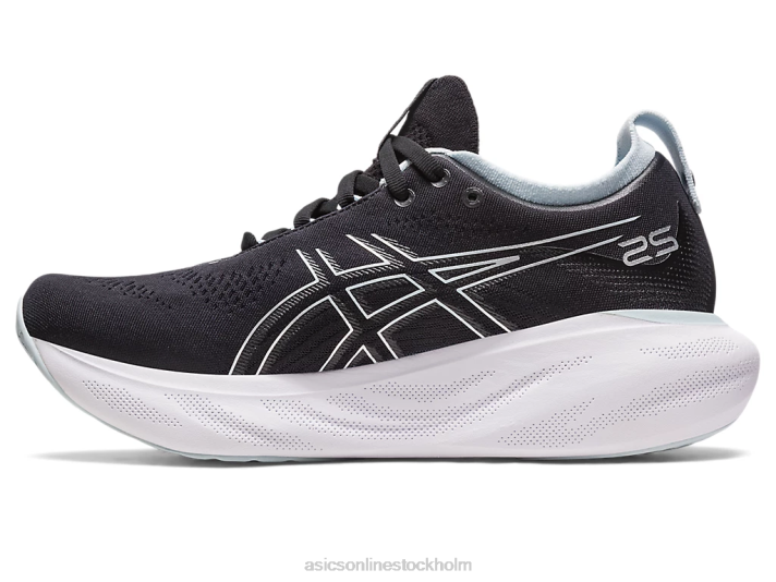 Asics gel-nimbus 25 kvinnor D6D02370 svart/reborn blå