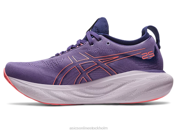 Asics gel-nimbus 25 kvinnor D6D02372 dammig lila/papaja
