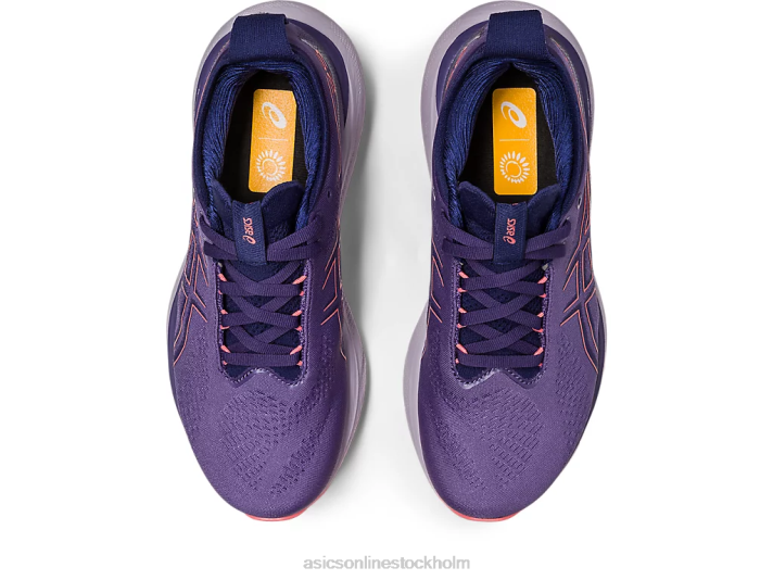 Asics gel-nimbus 25 kvinnor D6D02372 dammig lila/papaja