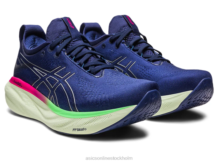 Asics gel-nimbus 25 kvinnor D6D02373 indigoblått/rent silver