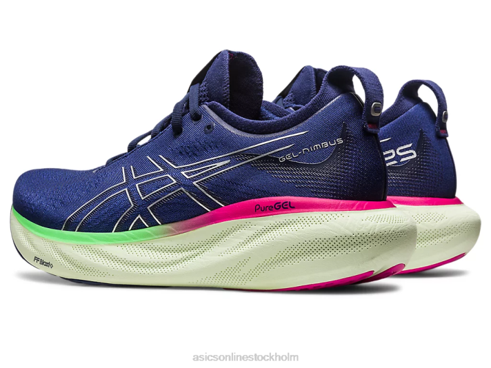 Asics gel-nimbus 25 kvinnor D6D02373 indigoblått/rent silver