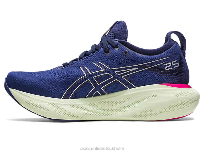 Asics gel-nimbus 25 kvinnor D6D02373 indigoblått/rent silver