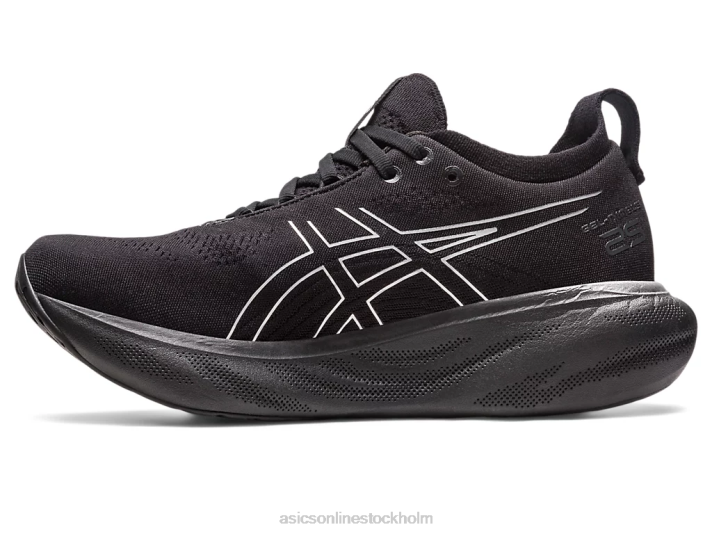 Asics gel-nimbus 25 platina kvinnor D6D02379 svart/rent silver