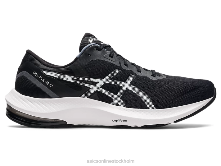 Asics gel-puls 13 bred kvinnor D6D03883 svart vit