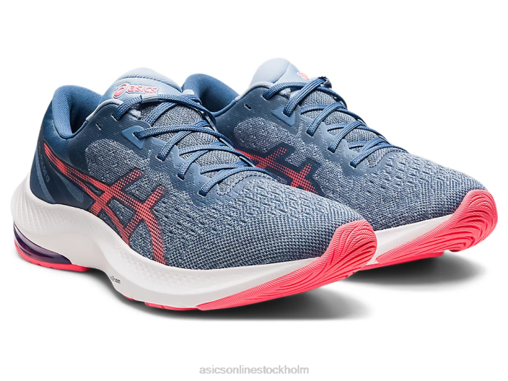 Asics gel-puls 13 kvinnor D6D03731 stormblå/flammande korall