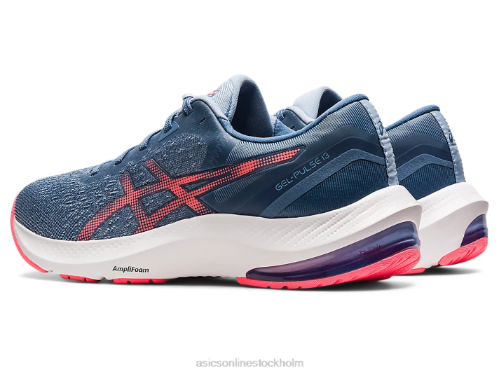 Asics gel-puls 13 kvinnor D6D03731 stormblå/flammande korall