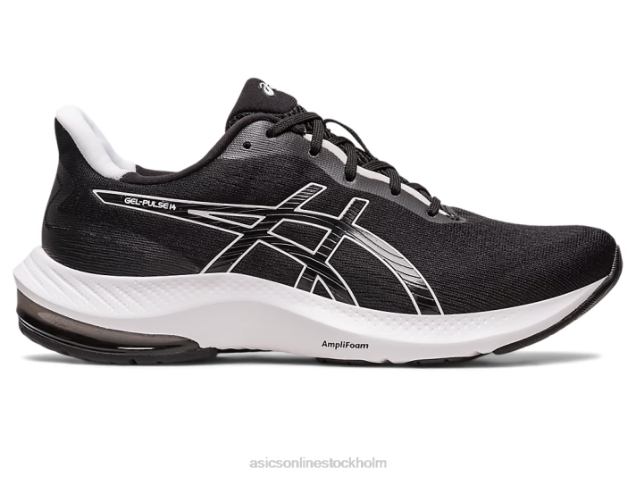 Asics gel-puls 14 bred kvinnor D6D02466 svart vit