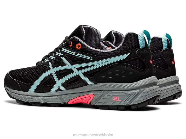 Asics gel-sangaku 2 kvinnor D6D02601 svart/klarblå